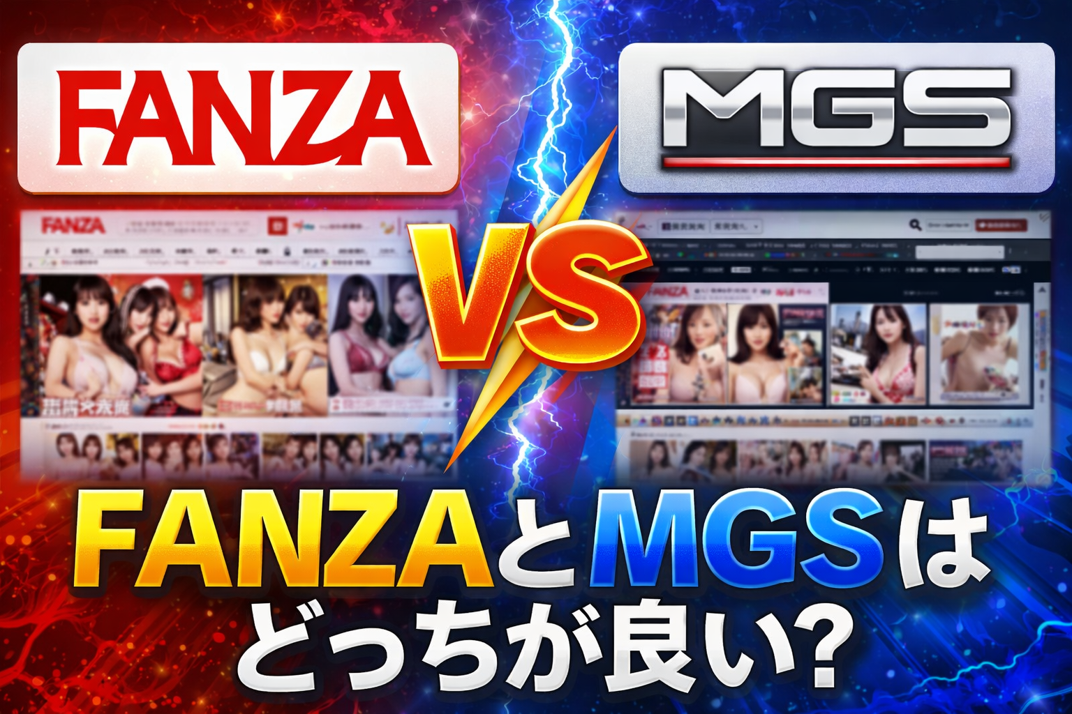 FANZA vs MGS動画！作品数・料金・独占徹底比較でどっちがおすすめ？